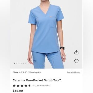 Figs Catrina scrub top